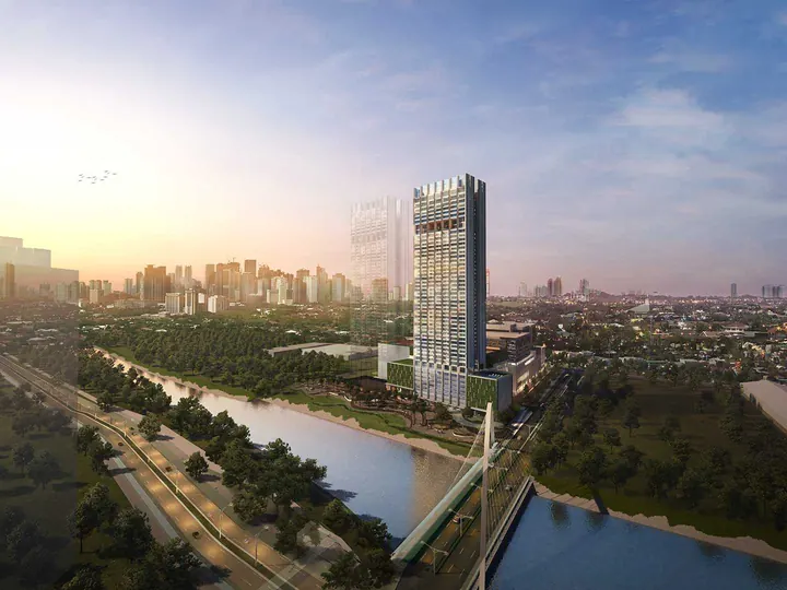 Parklinks, Along C5, Pasig and Quezon City: the lattice over the marikina river